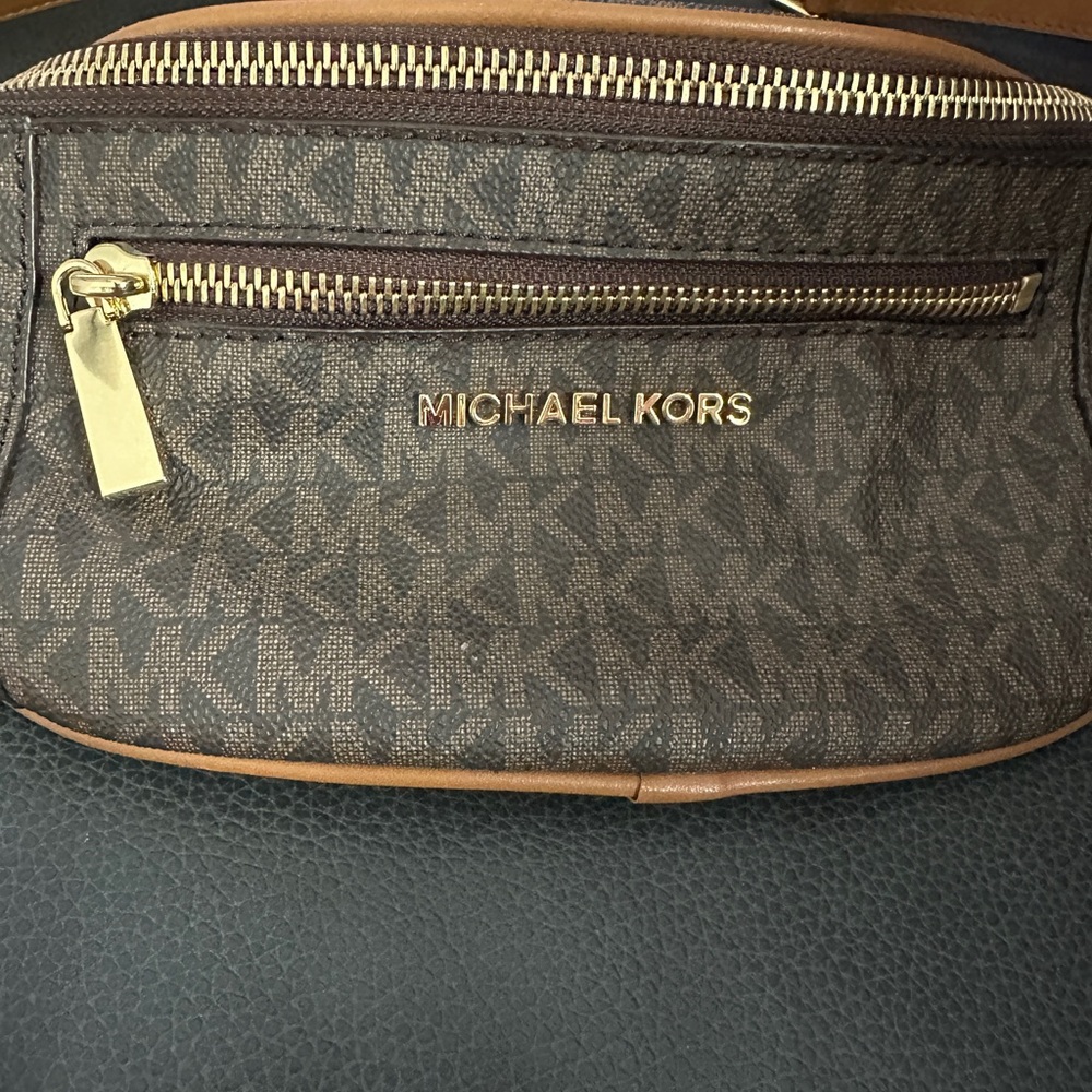 Michael Kors Dark Brown Logo Belt Bag